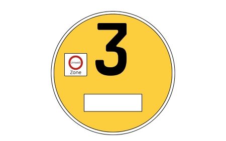 Gelbe Umweltplakette