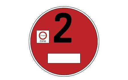 Rote Umweltplakette