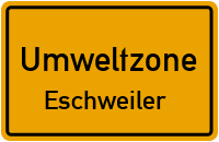 Umwelt- oder auch Feinstaubplakette für Umweltzone Eschweiler kaufen